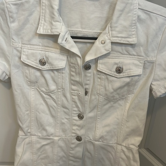 Mango white denim button dress - Picture 5 of 6